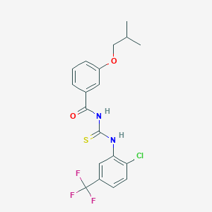 molecular formula C19H18ClF3N2O2S B316364 N-[2-chloro-5-(trifluoromethyl)phenyl]-N'-(3-isobutoxybenzoyl)thiourea 