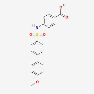 molecular formula C20H17NO5S B3163642 4-((4'-甲氧基-[1,1'-联苯])-4-磺酰胺基)苯甲酸 CAS No. 885269-42-1