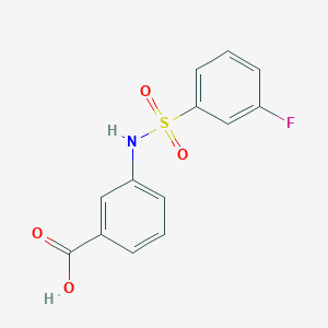 molecular formula C13H10FNO4S B3163645 3-((3-Fluorophenyl)sulfonamido)benzoic acid CAS No. 885269-80-7