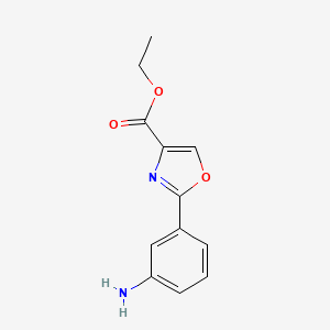 molecular formula C12H12N2O3 B3163666 2-(3-Amino-phenyl)-oxazole-4-carboxylic acid ethyl ester CAS No. 885274-73-7