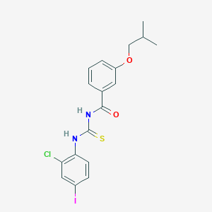 molecular formula C18H18ClIN2O2S B316367 N-[(2-chloro-4-iodophenyl)carbamothioyl]-3-(2-methylpropoxy)benzamide 