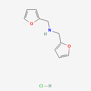 molecular formula C10H12ClNO2 B3163677 1-(2-呋喃基)-N-(2-呋喃基甲基)甲胺盐酸盐 CAS No. 88545-04-4