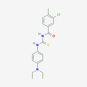 molecular formula C19H22ClN3OS B316368 3-chloro-N-{[4-(diethylamino)phenyl]carbamothioyl}-4-methylbenzamide 