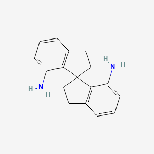 molecular formula C17H18N2 B3163684 (S)-2,2',3,3'-Tetrahydro-1,1'-spirobi[indene]-7,7'-diamine CAS No. 885462-88-4