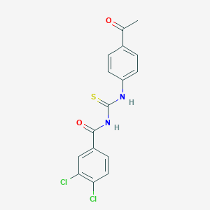 molecular formula C16H12Cl2N2O2S B316369 N-(4-acetylphenyl)-N'-(3,4-dichlorobenzoyl)thiourea 