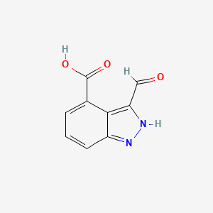 molecular formula C9H6N2O3 B3163702 3-Formyl-1h-indazole-4-carboxylic acid CAS No. 885519-78-8