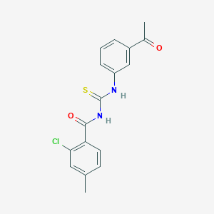 molecular formula C17H15ClN2O2S B316371 N-[(3-acetylphenyl)carbamothioyl]-2-chloro-4-methylbenzamide 