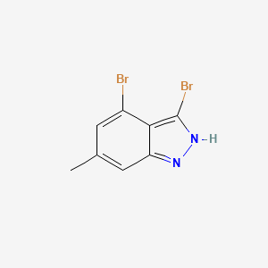 molecular formula C8H6Br2N2 B3163713 3,4-Dibromo-6-methyl-1H-indazole CAS No. 885523-94-4