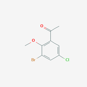 molecular formula C9H8BrClO2 B3163718 1-(3-Bromo-5-chloro-2-methoxyphenyl)ethanone CAS No. 885532-46-7