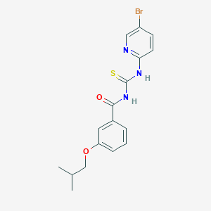 molecular formula C17H18BrN3O2S B316373 N-[(5-bromopyridin-2-yl)carbamothioyl]-3-(2-methylpropoxy)benzamide 