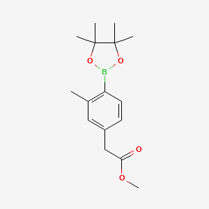 B3163738 Methyl 2-(3-methyl-4-(4,4,5,5-tetramethyl-1,3,2-dioxaborolan-2-yl)phenyl)acetate CAS No. 885681-94-7