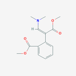 molecular formula C14H17NO4 B3163750 2-[(1Z)-1-(二甲氨基)-3-甲氧基-3-氧代丙-1-烯-2-基]苯甲酸甲酯 CAS No. 885950-29-8
