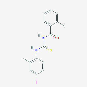 molecular formula C16H15IN2OS B316376 N-[(4-iodo-2-methylphenyl)carbamothioyl]-2-methylbenzamide 