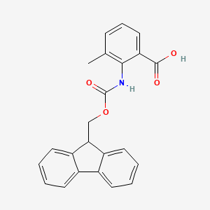 molecular formula C23H19NO4 B3163760 2-{[(9H-fluoren-9-ylmethoxy)carbonyl]amino}-3-methylbenzoic acid CAS No. 885951-04-2