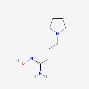 molecular formula C8H17N3O B3163772 N'-hydroxy-4-pyrrolidin-1-ylbutanimidamide CAS No. 885952-00-1