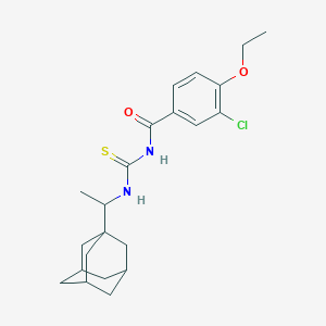 molecular formula C22H29ClN2O2S B316378 N-[1-(1-adamantyl)ethyl]-N'-(3-chloro-4-ethoxybenzoyl)thiourea 
