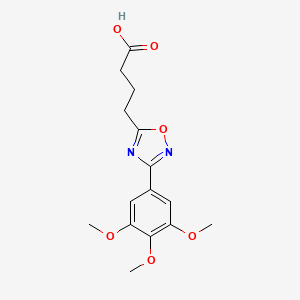 molecular formula C15H18N2O6 B3163792 4-[3-(3,4,5-trimethoxyphenyl)-1,2,4-oxadiazol-5-yl]butanoic Acid CAS No. 885954-11-0