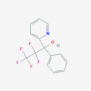 molecular formula C14H10F5NO B3163849 2,2,3,3,3-Pentafluoro-1-phenyl-1-pyridin-2-ylpropan-1-ol CAS No. 886496-10-2