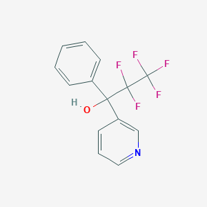 molecular formula C14H10F5NO B3163852 2,2,3,3,3-五氟-1-苯基-1-(吡啶-3-基)丙烷-1-醇 CAS No. 886496-13-5