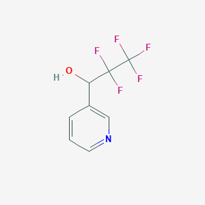 molecular formula C8H6F5NO B3163856 2,2,3,3,3-五氟-1-(吡啶-3-基)丙醇 CAS No. 886496-18-0