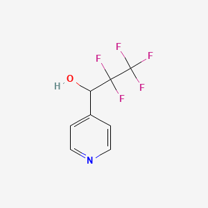 molecular formula C8H6F5NO B3163858 2,2,3,3,3-五氟-1-(吡啶-4-基)丙醇 CAS No. 886496-24-8