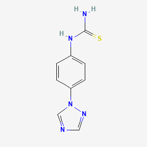 molecular formula C9H9N5S B3163868 4-(1,2,4-Triazol-1-yl)phenylthiourea CAS No. 886499-48-5
