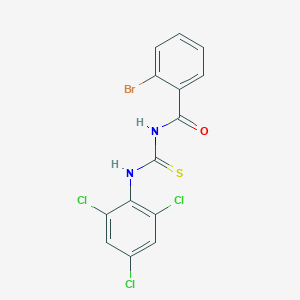 molecular formula C14H8BrCl3N2OS B316388 2-bromo-N-[(2,4,6-trichlorophenyl)carbamothioyl]benzamide 