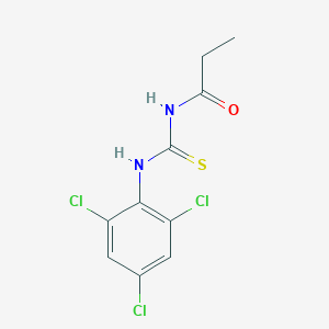 molecular formula C10H9Cl3N2OS B316389 N-[(2,4,6-trichlorophenyl)carbamothioyl]propanamide 