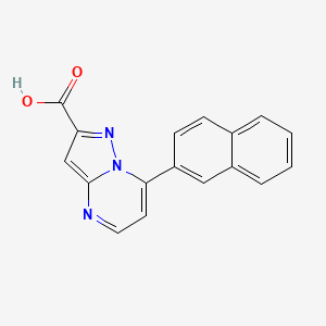 molecular formula C17H11N3O2 B3163890 7-(Naphthalen-2-yl)pyrazolo[1,5-a]pyrimidine-2-carboxylic acid CAS No. 886503-54-4