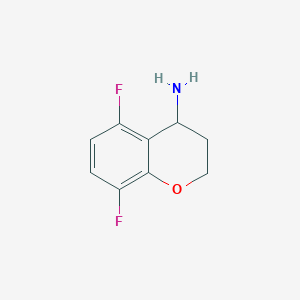 molecular formula C9H9F2NO B3163895 5,8-Difluorochroman-4-amine CAS No. 886762-85-2