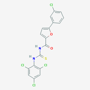 molecular formula C18H10Cl4N2O2S B316390 5-(3-chlorophenyl)-N-[(2,4,6-trichlorophenyl)carbamothioyl]furan-2-carboxamide 