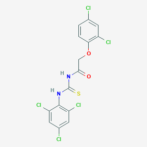 molecular formula C15H9Cl5N2O2S B316391 2-(2,4-dichlorophenoxy)-N-[(2,4,6-trichlorophenyl)carbamothioyl]acetamide 