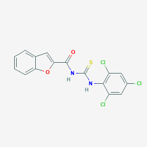 molecular formula C16H9Cl3N2O2S B316394 N-[(2,4,6-trichlorophenyl)carbamothioyl]-1-benzofuran-2-carboxamide 