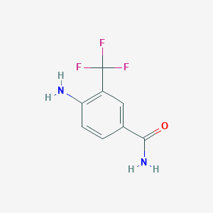 molecular formula C8H7F3N2O B3163954 4-Amino-3-(trifluoromethyl)benzamide CAS No. 887351-15-7