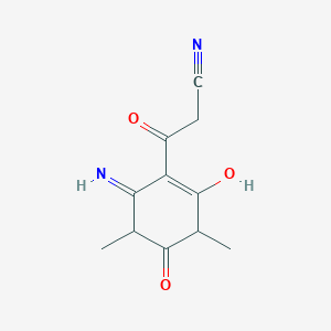 molecular formula C11H12N2O3 B3163957 3-(6-Amino-1,3-dimethyl-2,4-dioxo-1,2,3,4-tetrahydro-5-pyrimidinyl)-3-oxopropanenitrile CAS No. 887352-46-7
