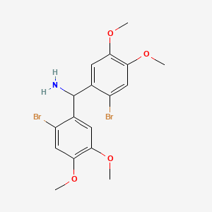 1,1-Bis(2-bromo-4,5-dimethoxyphenyl)methanamine