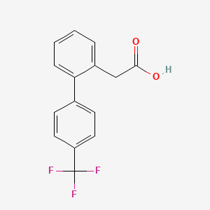 molecular formula C15H11F3O2 B3164010 2-{2-[4-(Trifluoromethyl)phenyl]phenyl}acetic acid CAS No. 887567-08-0