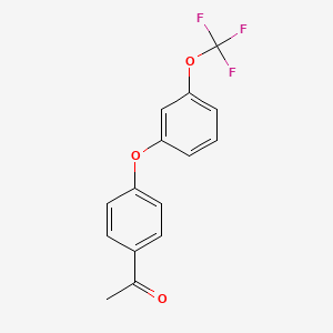 molecular formula C15H11F3O3 B3164031 1-[4-(3-Trifluoromethoxy-phenoxy)-phenyl]-ethanone CAS No. 887575-19-1