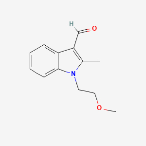 molecular formula C13H15NO2 B3164059 1-(2-甲氧基-乙基)-2-甲基-1H-吲哚-3-甲醛 CAS No. 887694-27-1