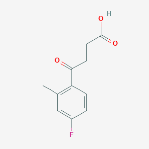 molecular formula C11H11FO3 B3164062 4-(4-Fluoro-2-methyl-phenyl)-4-oxo-butyric acid CAS No. 887694-34-0