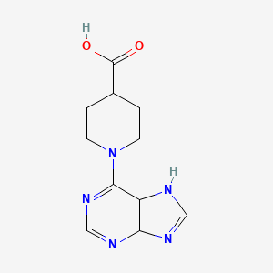 molecular formula C11H13N5O2 B3164070 1-(9H-嘌呤-6-基)哌啶-4-羧酸 CAS No. 887833-27-4