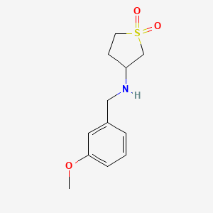 molecular formula C12H17NO3S B3164076 3-((3-Methoxybenzyl)amino)tetrahydrothiophene 1,1-dioxide CAS No. 887833-55-8