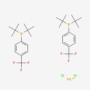 ditert-butyl-[4-(trifluoromethyl)phenyl]phosphane;palladium(2+);dichloride
