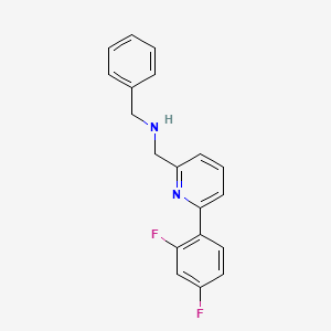 molecular formula C19H16F2N2 B3164097 N-Benzyl-1-[6-(2,4-difluorophenyl)-2-pyridyl]methanamine CAS No. 887985-29-7
