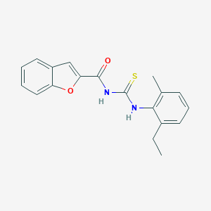 molecular formula C19H18N2O2S B316410 N-(1-benzofuran-2-ylcarbonyl)-N'-(2-ethyl-6-methylphenyl)thiourea 