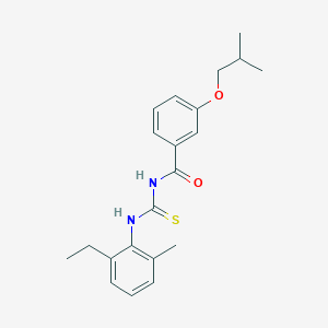 molecular formula C21H26N2O2S B316411 N-[(2-ethyl-6-methylphenyl)carbamothioyl]-3-(2-methylpropoxy)benzamide 