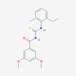 molecular formula C19H22N2O3S B316412 N-[(2-ethyl-6-methylphenyl)carbamothioyl]-3,5-dimethoxybenzamide 