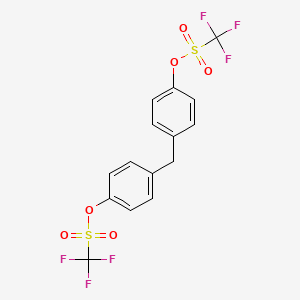 molecular formula C15H10F6O6S2 B3164131 Methylenebis(4,1-phenylene) bis(trifluoromethanesulfonate) CAS No. 889676-12-4