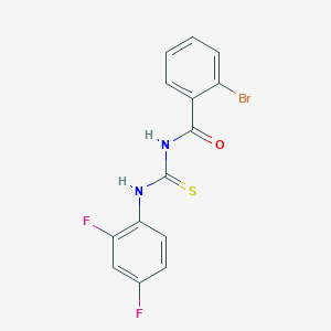 molecular formula C14H9BrF2N2OS B316414 2-bromo-N-[(2,4-difluorophenyl)carbamothioyl]benzamide 