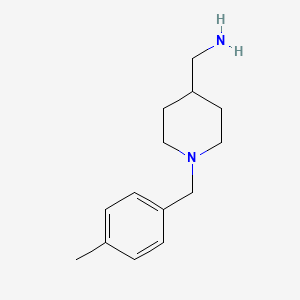 molecular formula C14H22N2 B3164142 {1-[(4-Methylphenyl)methyl]piperidin-4-yl}methanamine CAS No. 889889-08-1